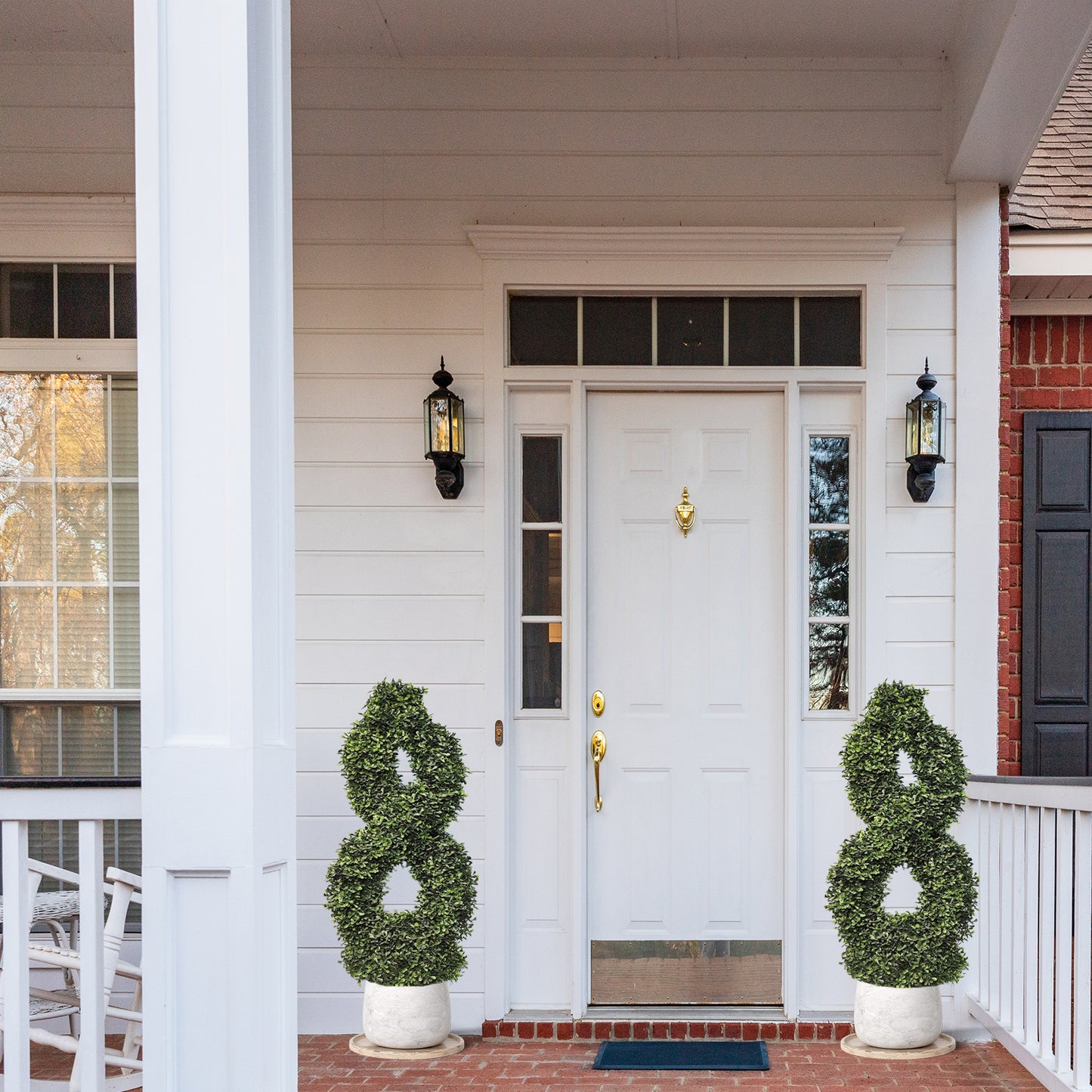 3ft Artificial Double Boxwood Spiral Tree – 36″ plastic plants 2PCS