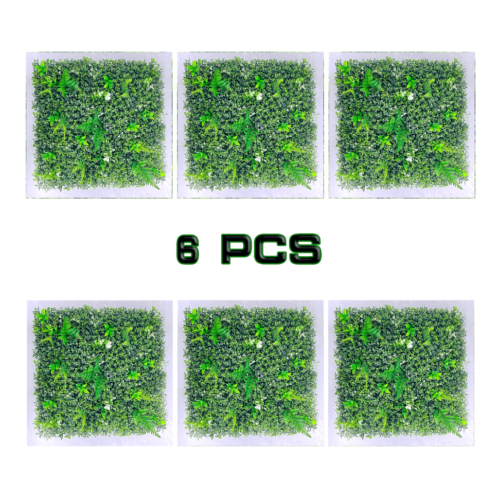 6 Packs 24″ Artificial Boxwood Green Walls – artificial box hedge – boxwood hedge wall