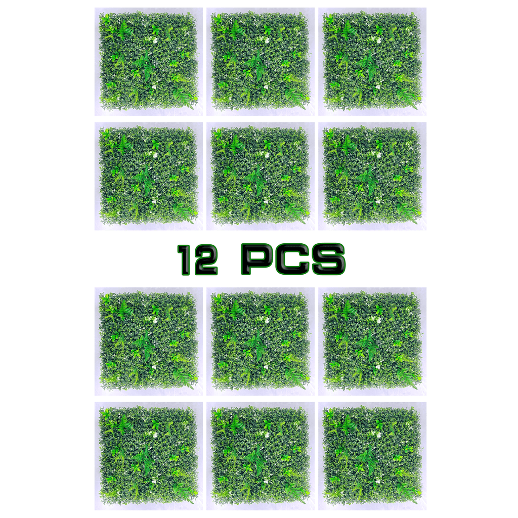 12 Packs 24″ Artificial Boxwood Green Walls – artificial box hedge – boxwood hedge wall