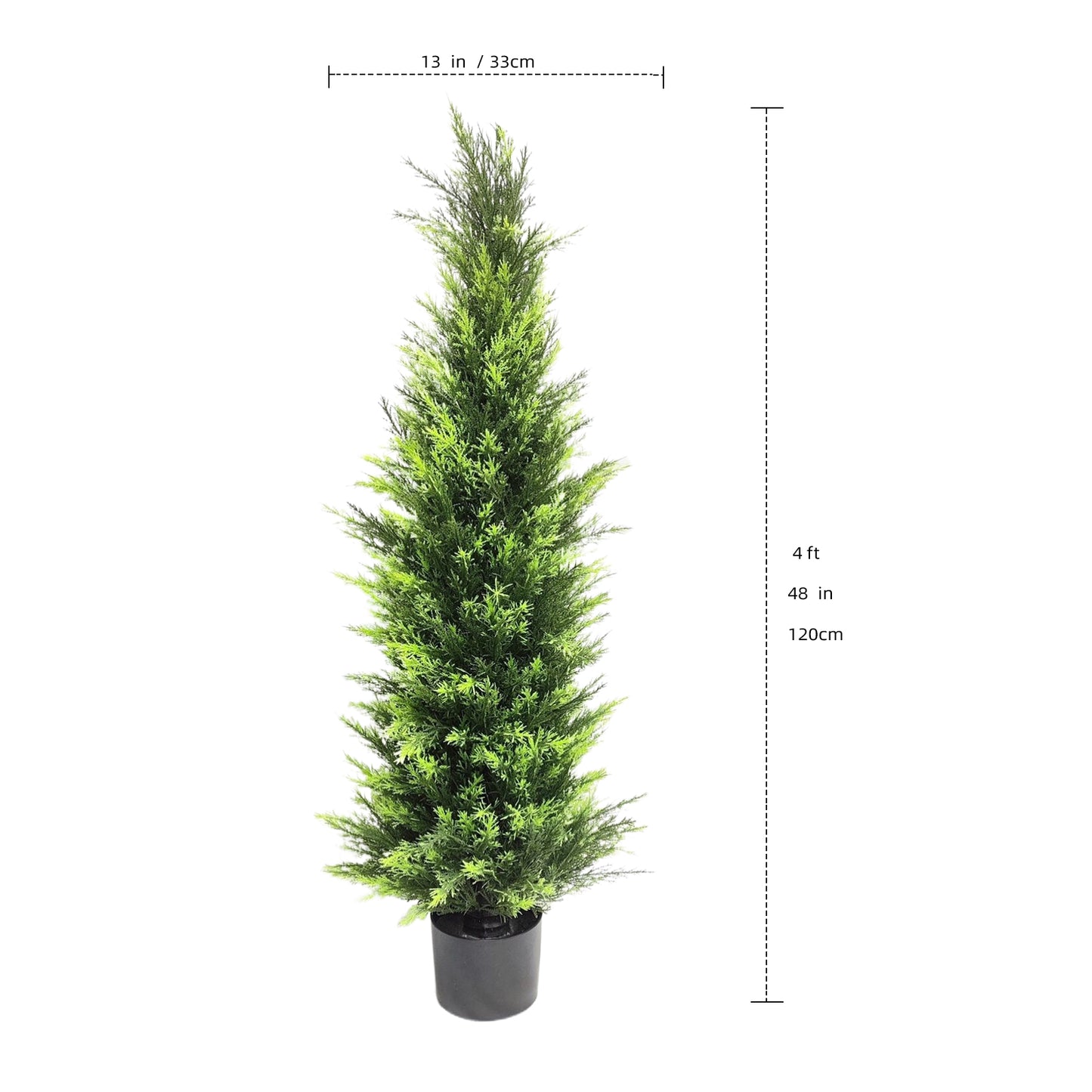 4FT Artificial Cedar Tree for Outdoor Front Door, Outside Home Decor Outdoor Courtyard Farmhouse Decoration Set of 2