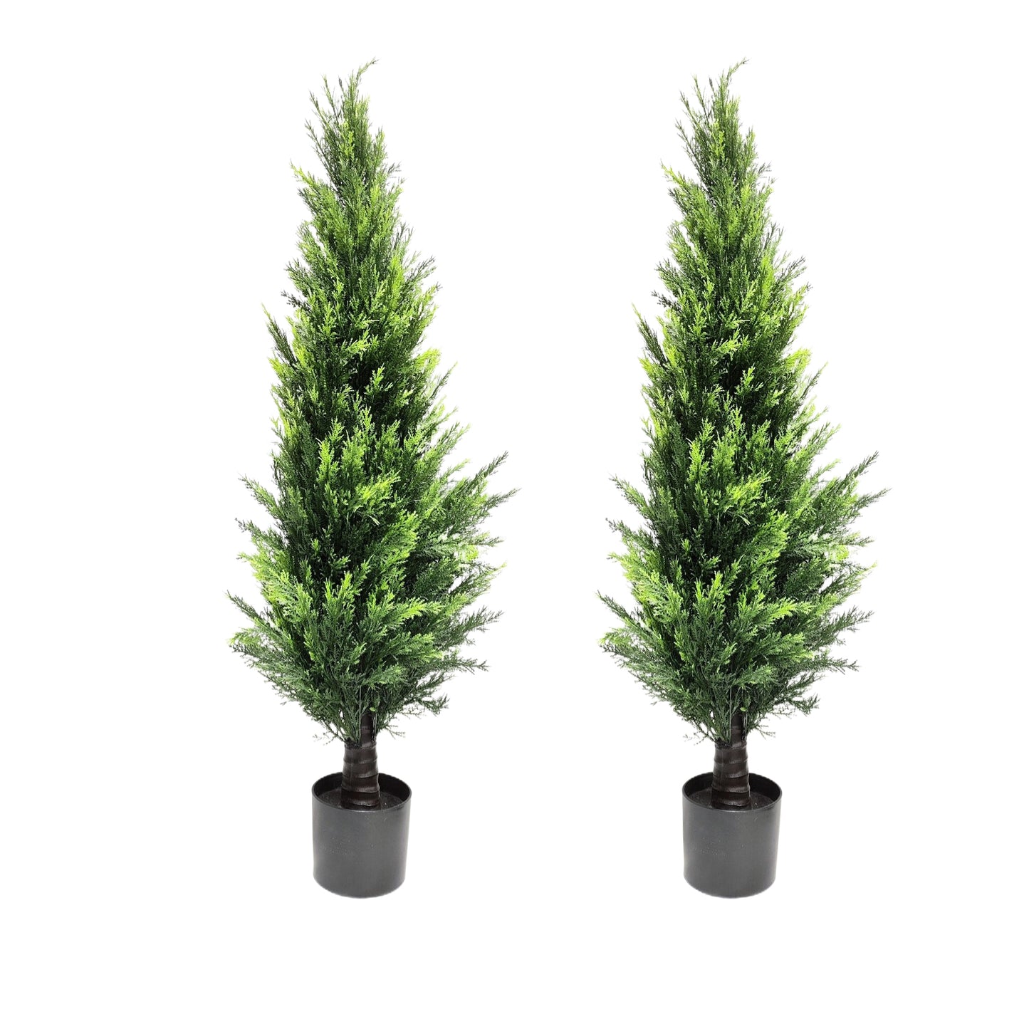 4FT Artificial Cedar Tree for Outdoor Front Door, Outside Home Decor Outdoor Courtyard Farmhouse Decoration Set of 2