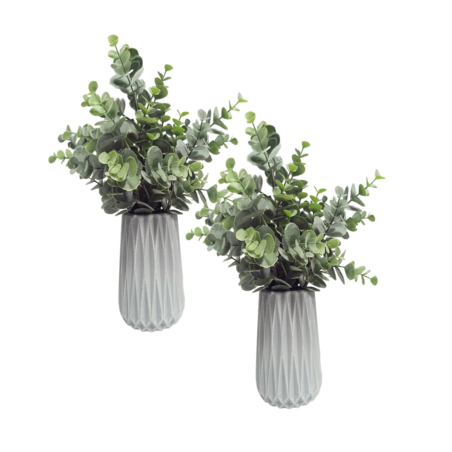 Artificial eucalyptus leaf Fake plant, Greenery Potted Plants for Indoor Farmhouse Home Decor, Office Table shelf Decoration(1 PC/2 PCS