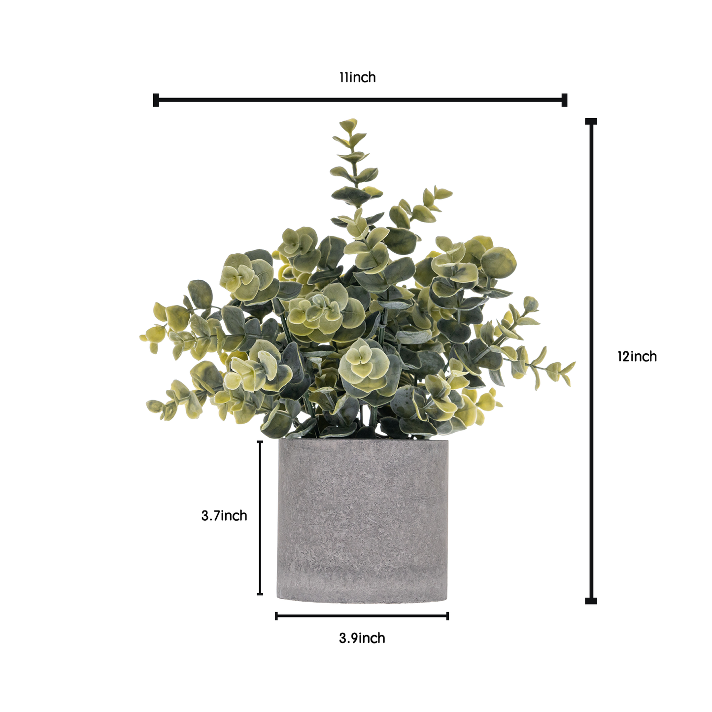 Artificial Plants Indoor,Fake Potted Plants,Artificial Eucalyptus Plant for Indoor,Farmhouse,Home Decor, Office Table Decor