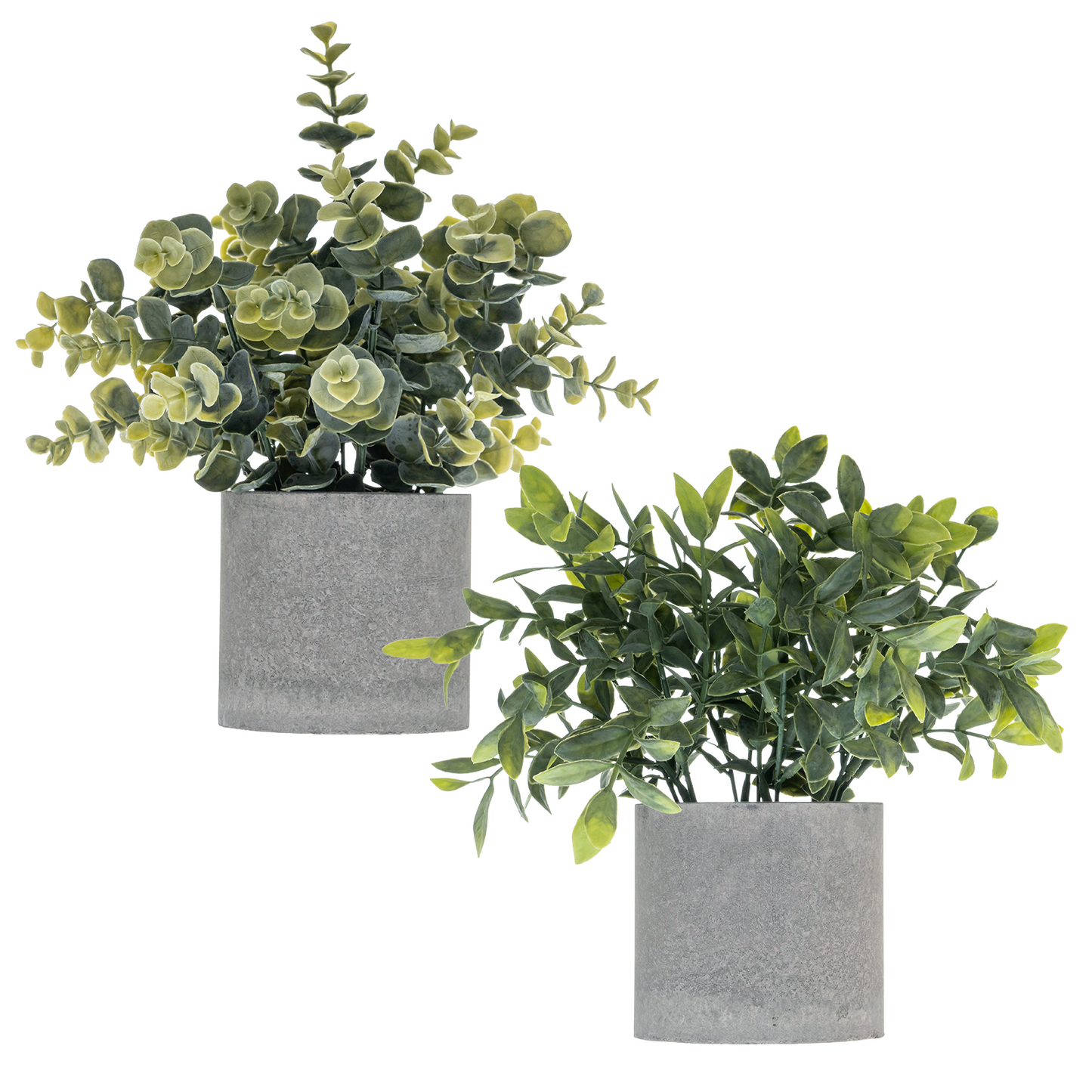 Artificial Plants Indoor,Fake Potted Plants,Artificial Eucalyptus Plant for Indoor,Farmhouse,Home Decor, Office Table Decor
