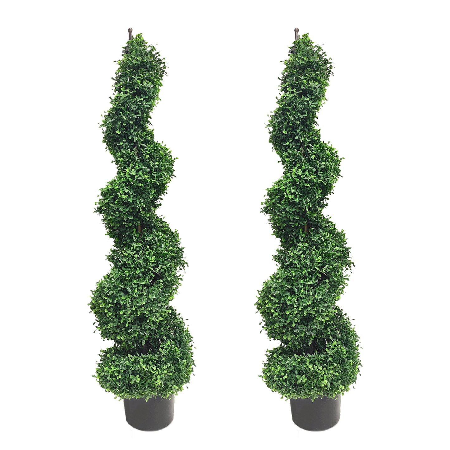 Artificial Boxwood Spiral Tree,Fake Topiary Tree,for Indoor or Outdoor,Set of 2