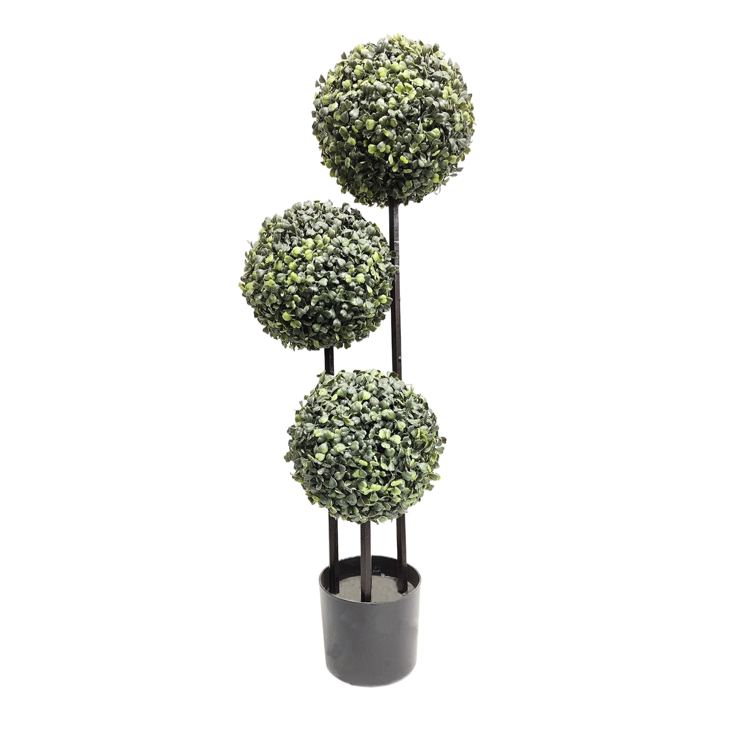 2 Packs 3ft Artificial Triple Ball-shaped Boxwood Tree – 36″ quality artificial plants