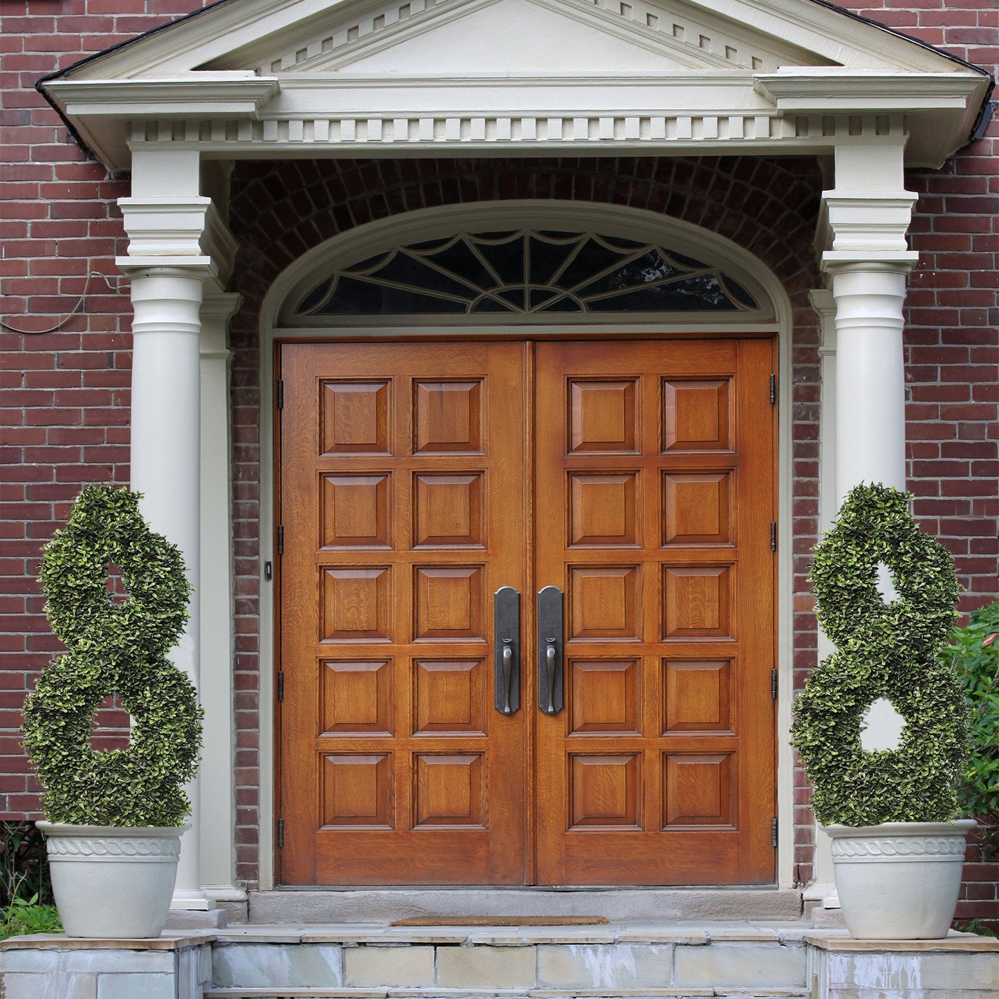 3ft Artificial Double Boxwood Spiral Tree – 36″ plastic plants 2PCS