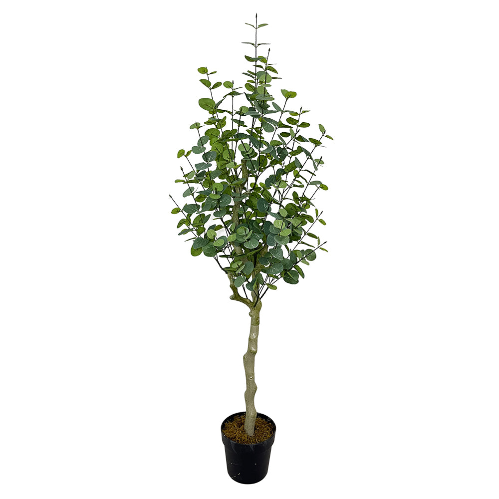 4FT  Artificial Eucalyptus Tree Fake Plant for Office House Farmhouse Living Room Home Decor (Indoor/Outdoor)
