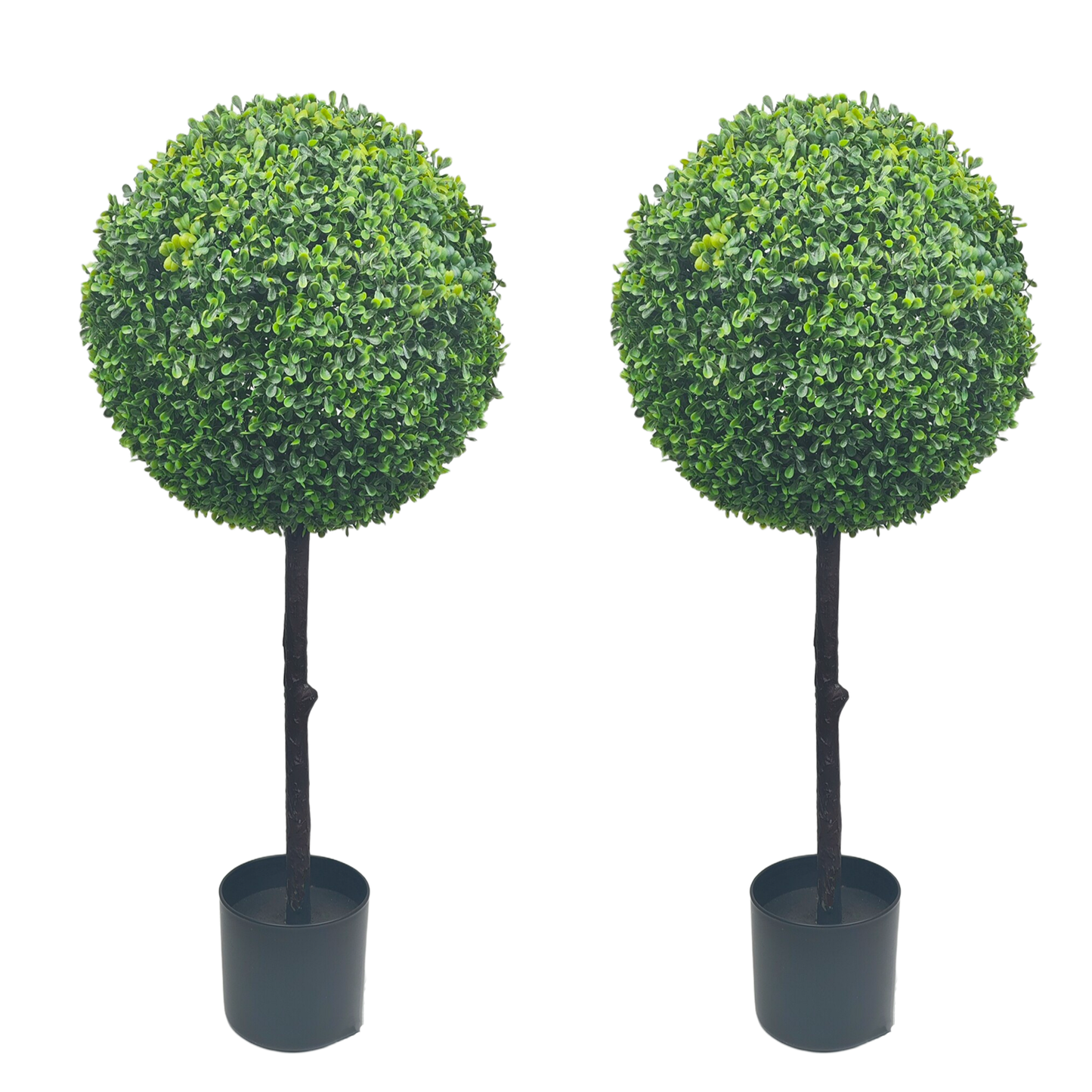 2 Packs 3ft Artificial Ball-shaped Boxwood Tree – 36″ boxwood topiary balls