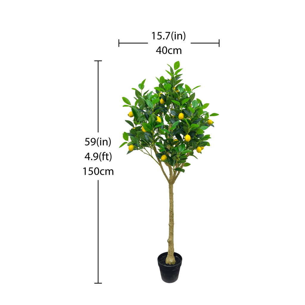 2 Packs 5ft Artificial Lemon Tree – 60″ large artificial outdoor trees