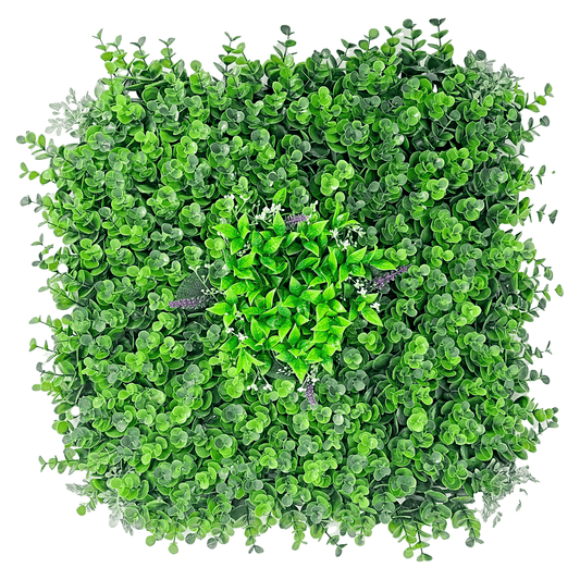 6 Packs 24″ Artificial Eucalyptus Hedge Wall – realistic fake grass