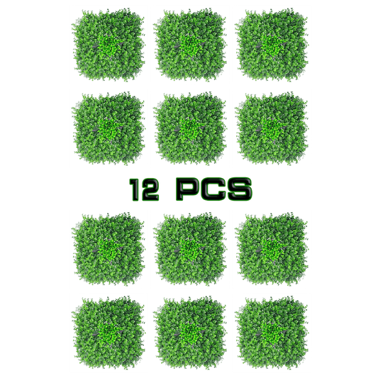 6 Packs 24″ Artificial Eucalyptus Hedge Wall – realistic fake grass